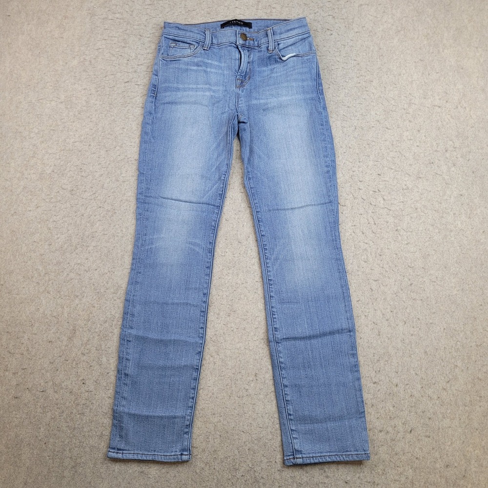 J Brand Cropped Rail Jeans‎ Womens 26 Vortex Ocean Side Light Wash 26x27